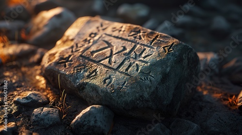 Ancient Rune Stone photo