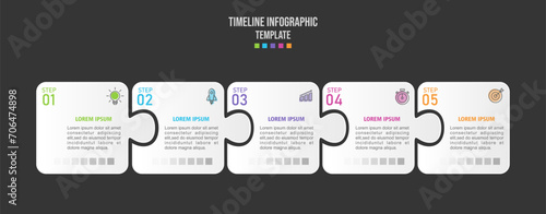 Infographic template for business. Circle abstract diagram with steps. presentation vector infographic.