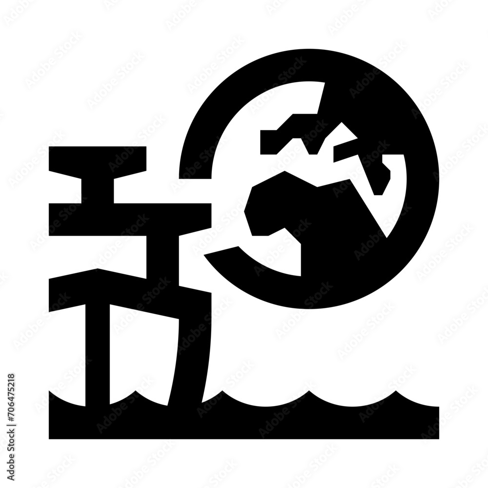 Cargo Container Ship Outline Icon Cargo Container Ship Outline Icon