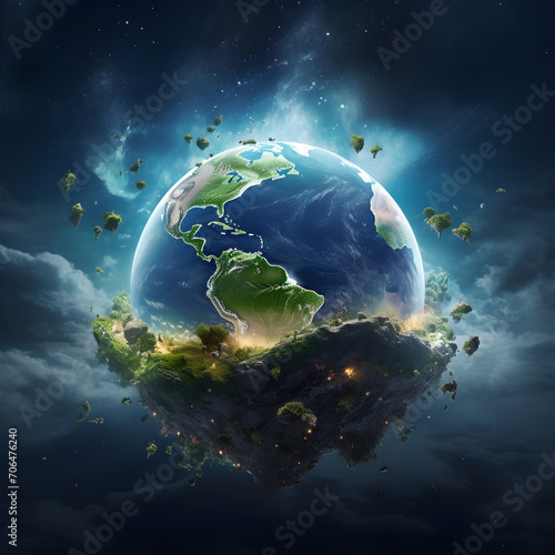 Green Energy Earth Environmental Concept AI Artwork