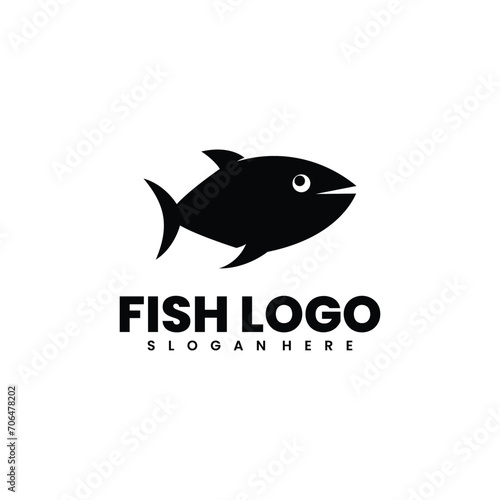 fish logo silhouette logo design