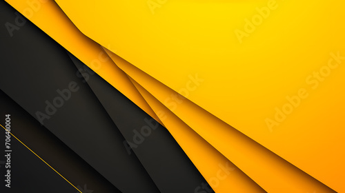 Yellow black shapeless flat abstract technology business background with stripes cubes