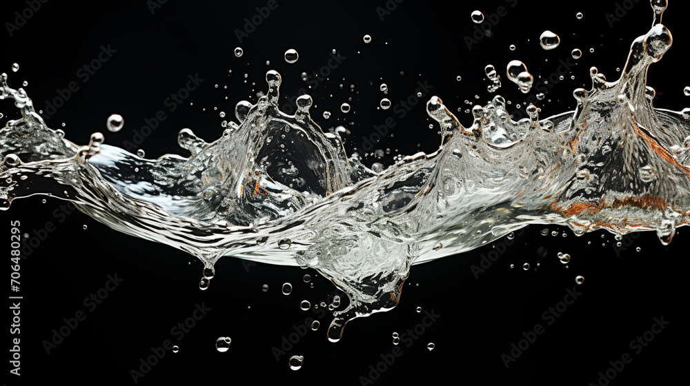 Splashing water on a black background. water splash refreshing black background Splashing water on a black background. water splash refreshing black background