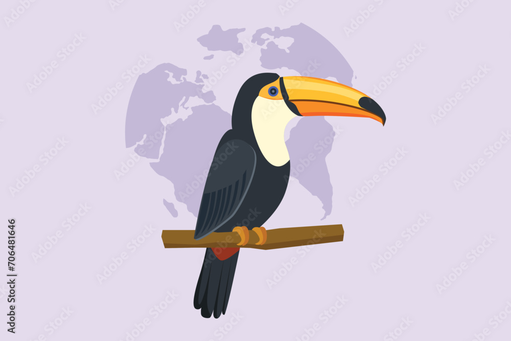 Naklejka premium World wildlife day concept. Colored flat vector illustration isolated.