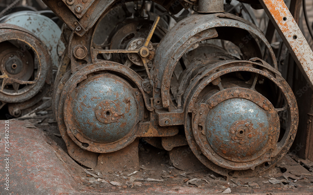 old rusty machine