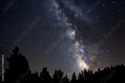 Galaktische Pracht: Die majestätische Schönheit der Milchstraße im nächtlichen Sternenhimmel