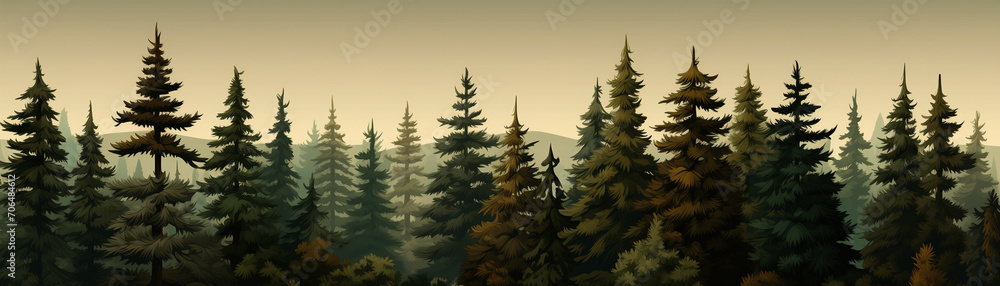 Background many pine tree