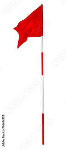 Red Golf flag.  Illustration photo