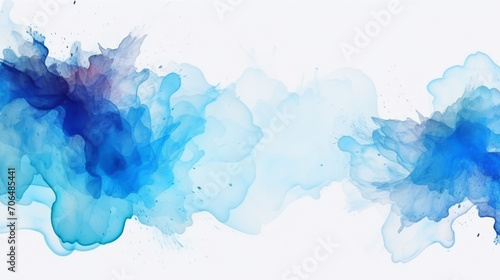 Hand painted watercolor sky and clouds, abstract watercolor background, illustration © alexkich