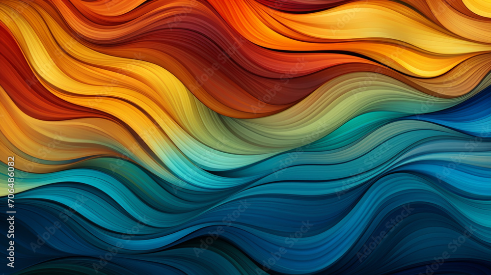 Abstract vibrant colors wavy flow 3d rendered illustration background scifi futuristic background