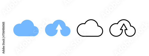 Cloud icons. Cloud symbols. Vector icons