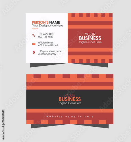 Modern business card design. Pattern business card layout. Professional business card. Corporate visiting card vector. Modern pattern background calling card.