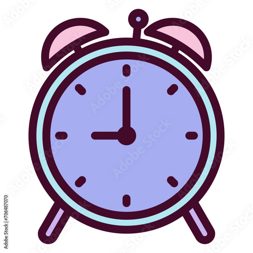 Clock Outline Colour Icon