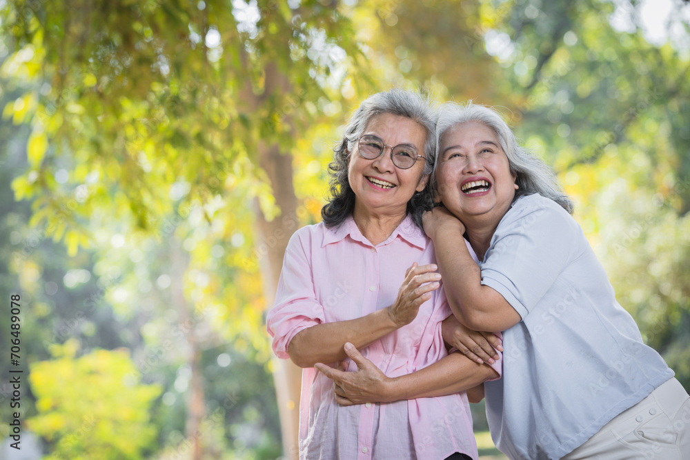 Happy senior woman enjoying have fun talking. Happy senior woman enjoying have fun talking.
