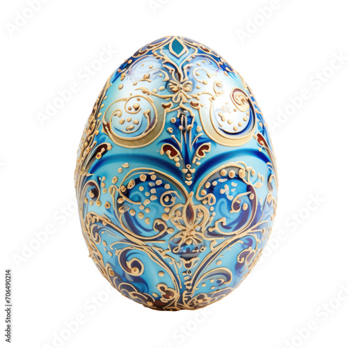 Easter egg isolated on a transparent background. AI