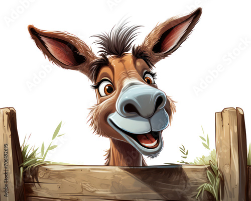 Donkey in a field