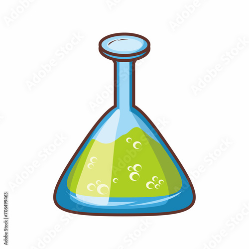 chemical bottle doodle illustration flat design