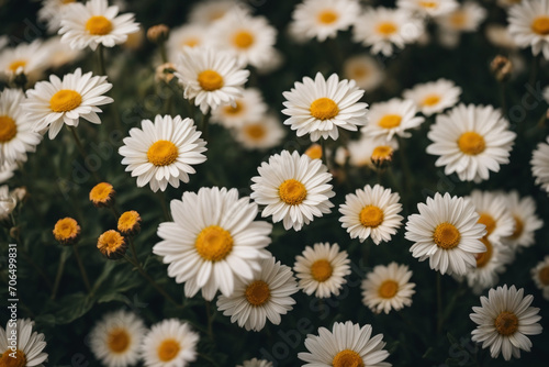 daisies in a garden background