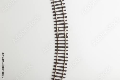 a scale model train set rail