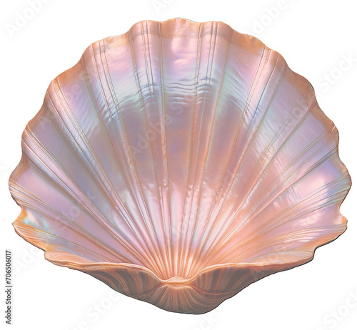 Isolated pearl pink shell photo