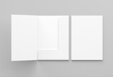 Folder with blank letterhead mockup