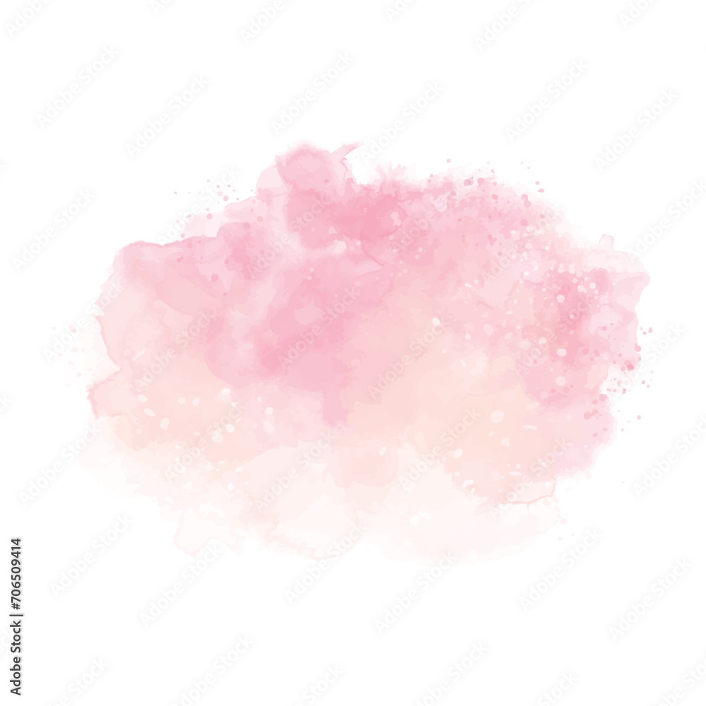 Pink stain splash watercolor illustration
