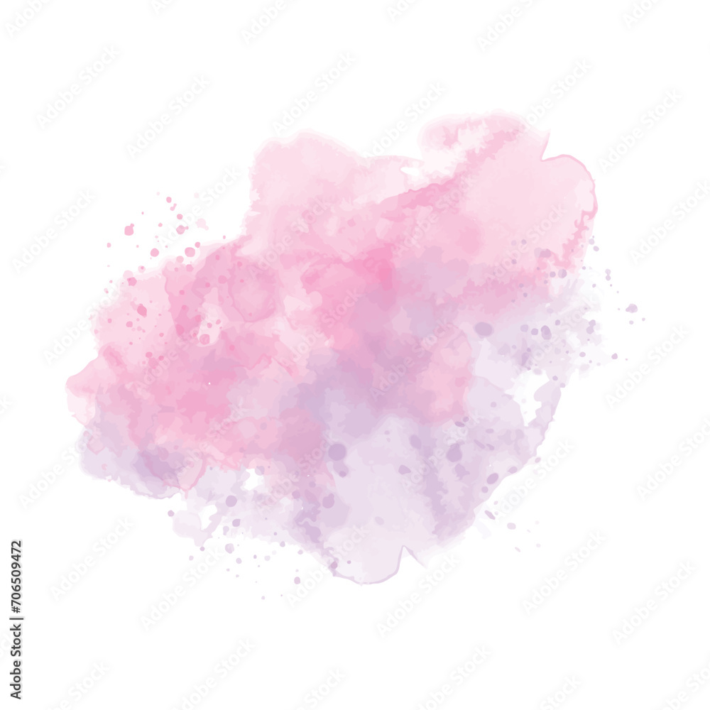Pink stain splash watercolor illustration