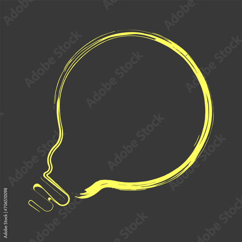 Light bulb vector. Chalk drawing of an electric light bulb. Electricity icons in grunge style. Concept of electricity vector.