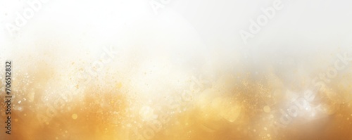Gold white grainy background, abstract blurred color gradient noise texture