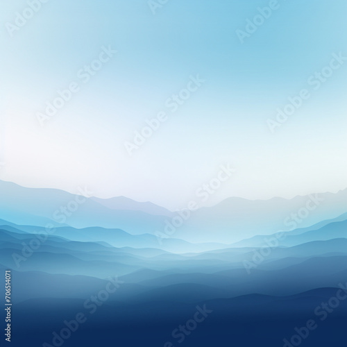 Ilustracion de tipo paisaje monta  oso con tonos azules y blancos
