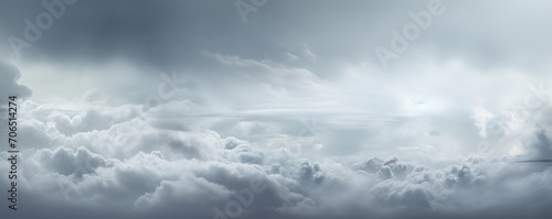 Gray sky with white cloud background photo