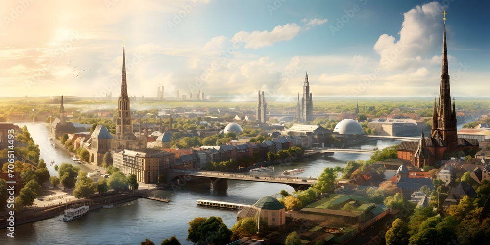 city of hamburg from above - a large panorama of the whole city city of hamburg from above - a large panorama of the whole city