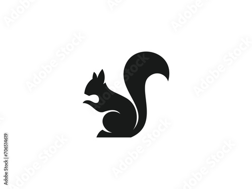 squirrel logo vector icon illustration, logo template
