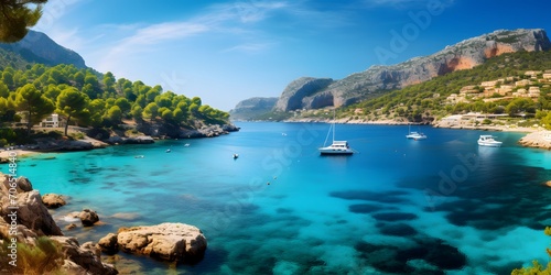 Coastal landscape in Port Andratx, Mallorca, Spai