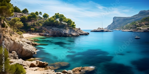 Coastal landscape in Port Andratx  Mallorca  Spai