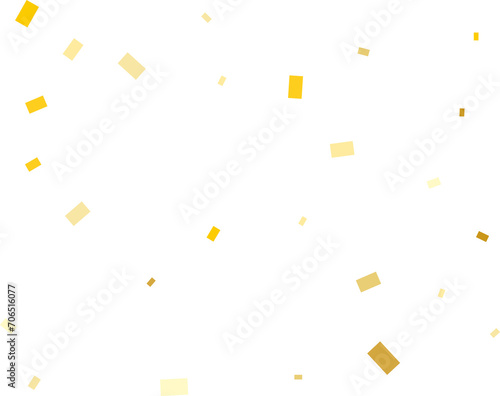 Gold Rectangular Confetti