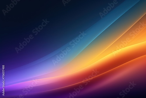 Light blue orange violet glow blurred abstract gradient on dark grainy background