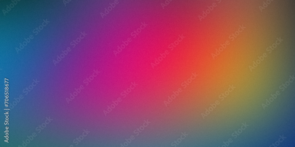 Noisy multicoloured abstract background. Holographic blurred grainy gradient banner background texture.