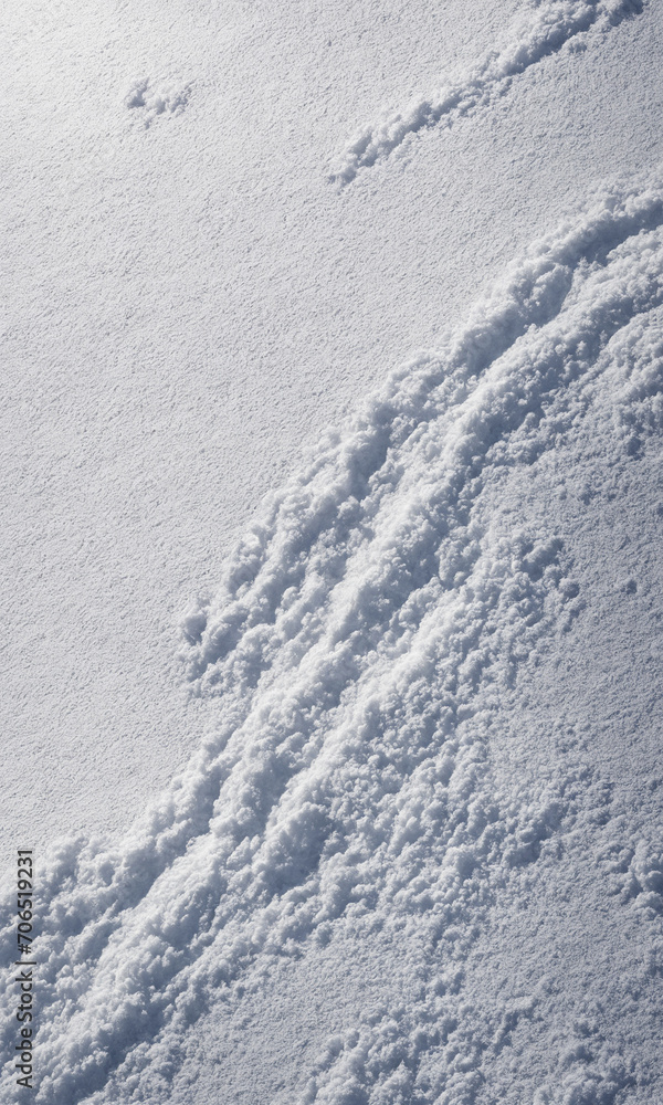 Top view of snow texture