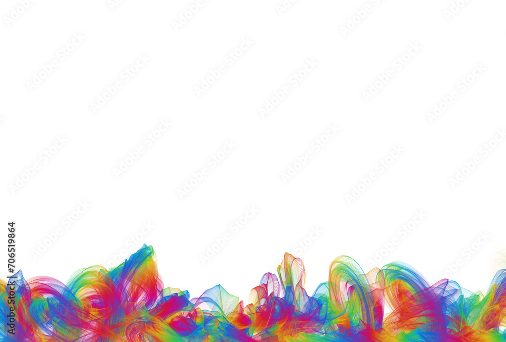 Pattern of rainbow lines