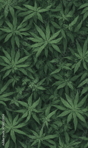 Cannabis wallpaper in green covering the entire frame