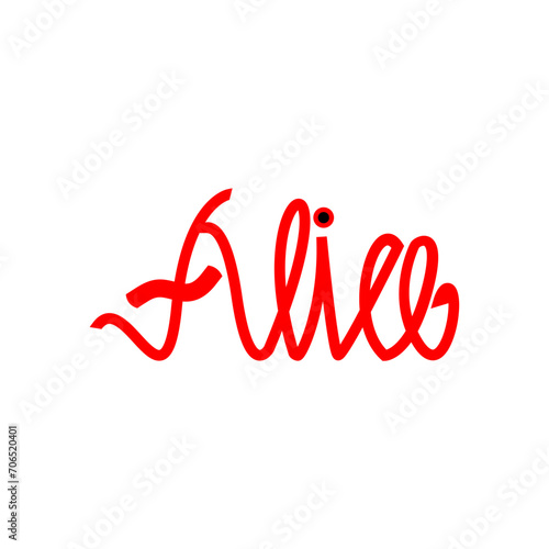 Vector graphic of the illustration of the name ALICE in classic style. This vector is perfect for company logos, boutiques, banners, templates, stickers, brands, identities and branding etc.