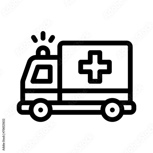 ambulance line icon