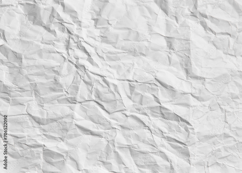 Fototapeta premium White crumpled paper texture background