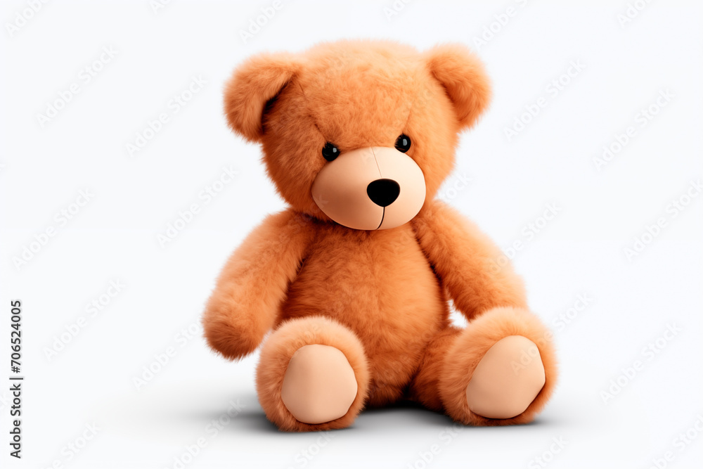 Obraz premium drawn teddy bear on a white background