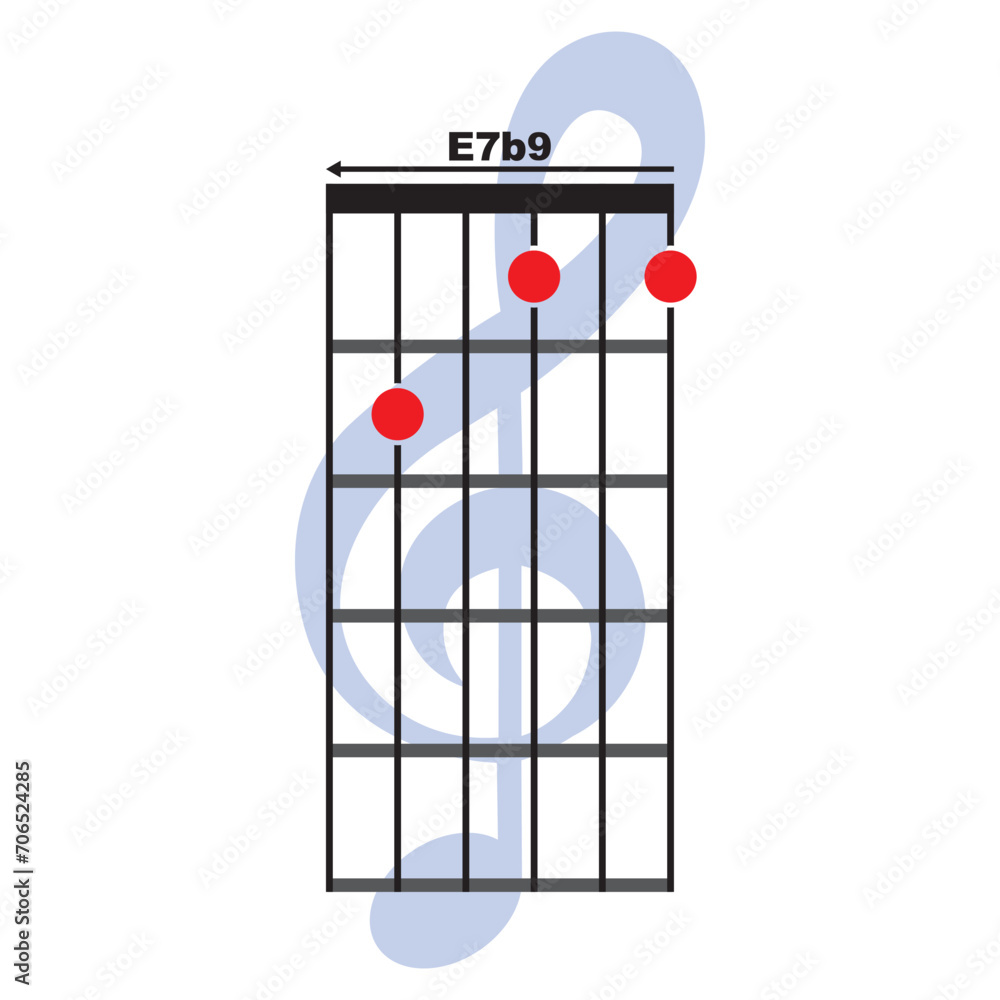 E7b9 guitar chord icon E7b9 guitar chord icon