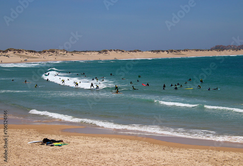 Photography Summer vibes - learning surfing at the Atlantic coast (beach Baleal, Peniche, Po