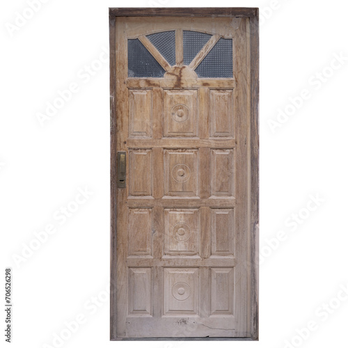 Puerta vieja y gastada de madera