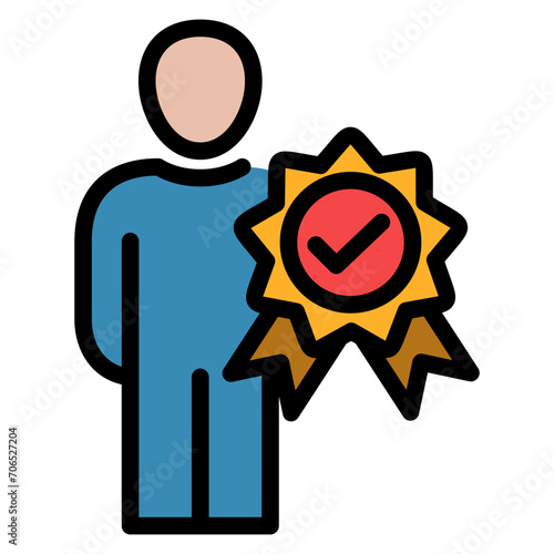 Authenticity Outline Color Icon