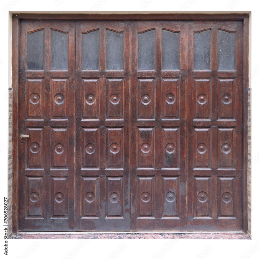 Puerta vieja y gastada de madera Puerta vieja y gastada de madera